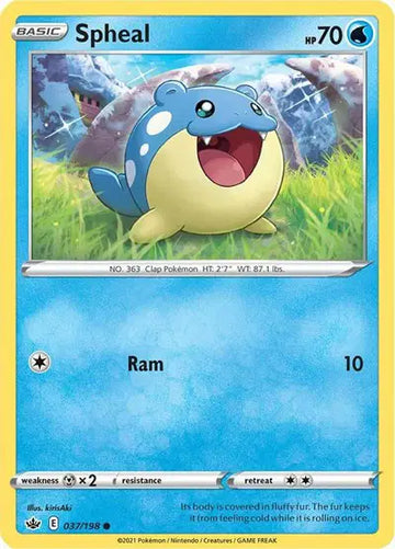 Sword & Shield Chilling Reign 037/198 Spheal