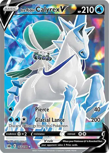 Sword & Shield Chilling Reign 163/198 Ice Rider Calyrex V (Full Art)