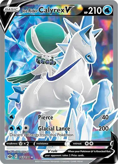 Sword & Shield Chilling Reign 163/198 Ice Rider Calyrex V (Full Art)