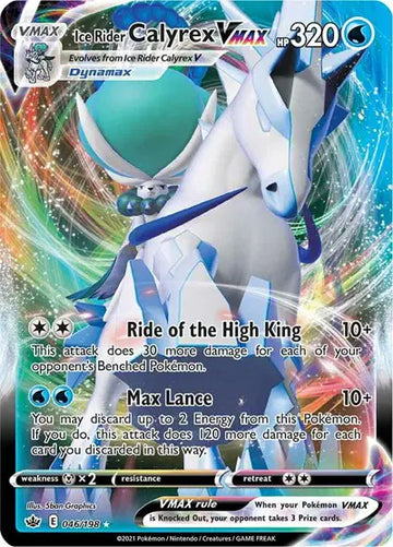 Sword & Shield Chilling Reign  046/198 Ice Rider Calyrex VMAX