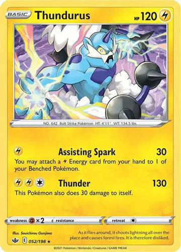 Sword & Shield Chilling Reign 052/198 Thundurus
