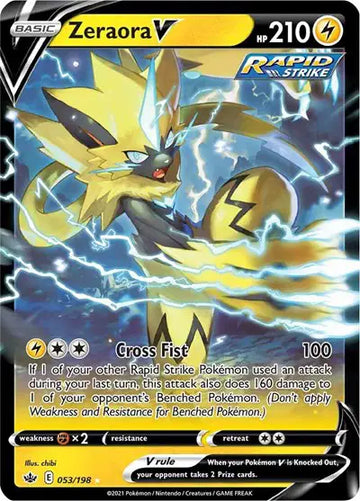 Sword & Shield Chilling Reign  053/198 Zeraora V