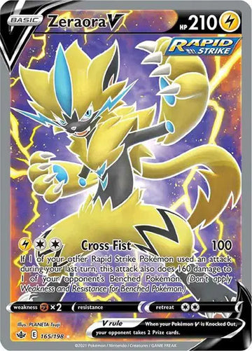 Sword & Shield Chilling Reign 165/198 Zeraora V (Full Art)
