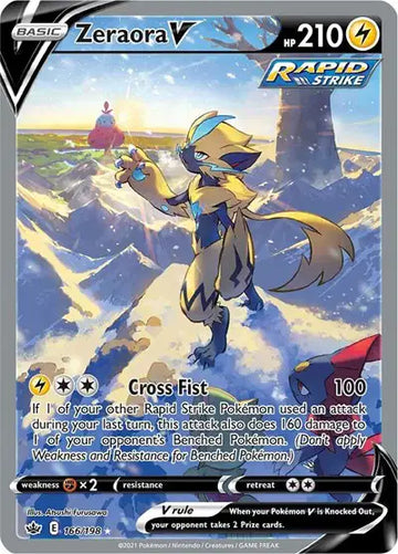 Chilling Reign - 166/198 Zeraora V (Alternate Full Art)
