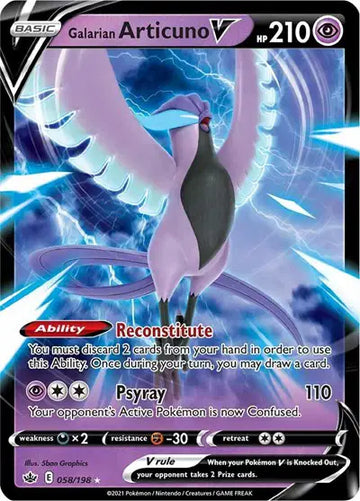 Sword & Shield Chilling Reign  058/198 Galarian Articuno V