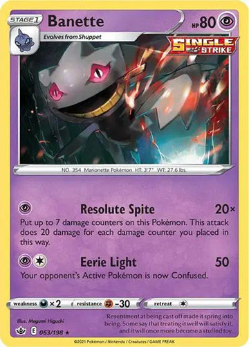 Sword & Shield Chilling Reign 063/198 Banette