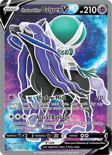 Sword & Shield Chilling Reign 171/198 Shadow Rider Calyrex V (Full Art)