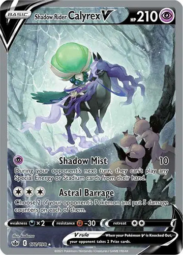 Sword & Shield Chilling Reign 172/198 Shadow Rider Calyrex V (Alternate Full Art)