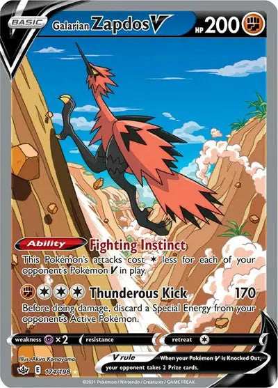 Chilling Reign - 174/198 Galarian Zapdos V (Alternate Full Art)