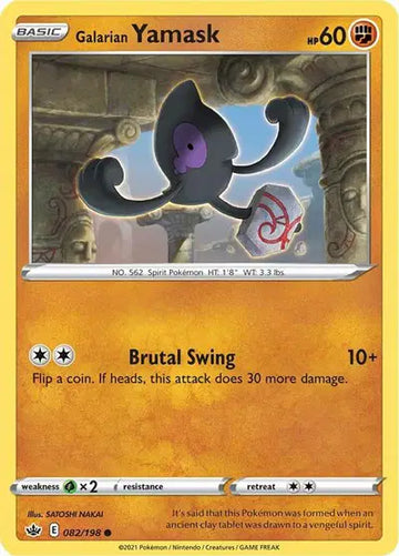 Sword & Shield Chilling Reign 082/198 Galarian Yamask