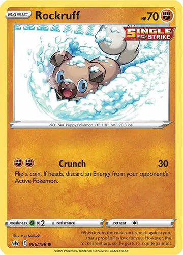 Sword & Shield Chilling Reign 086/198 Rockruff