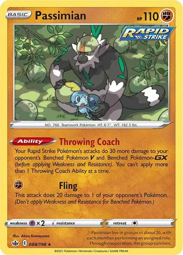 Sword & Shield Chilling Reign 088/198 Passimian