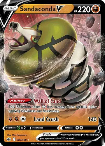 Sword & Shield Chilling Reign 089/198 Sandaconda V