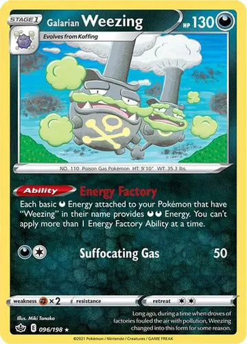 Sword & Shield Chilling Reign 096/198 Galarian Weezing