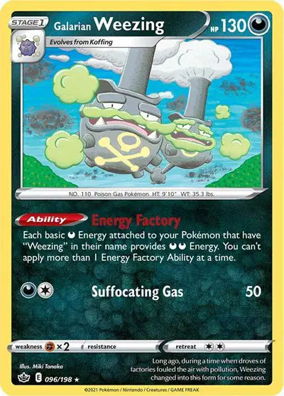 Sword & Shield Chilling Reign 096/198 Galarian Weezing