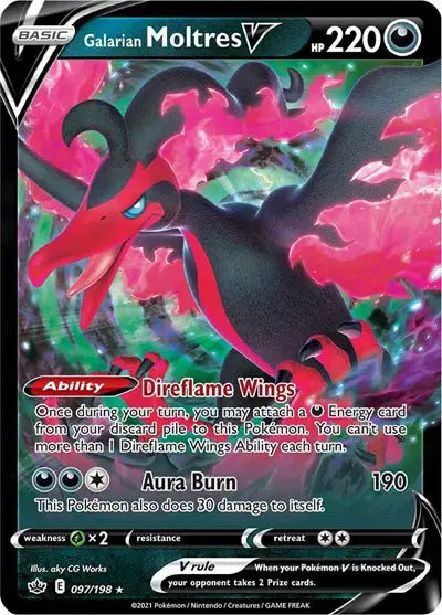 Sword & Shield Chilling Reign 097/198 Galarian Moltres V