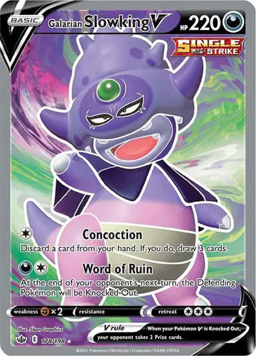 Sword & Shield Chilling Reign 178/198 Galarian Slowking V (Full Art)