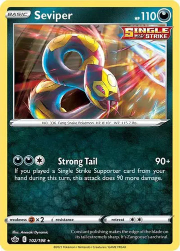 Sword & Shield Chilling Reign 102/198 Seviper