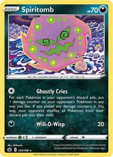 Sword & Shield Chilling Reign 103/198 Spiritomb
