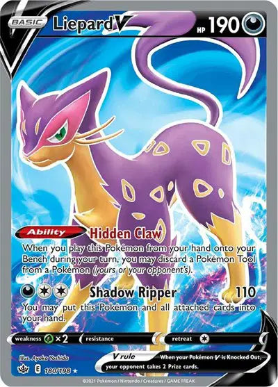 Sword & Shield Chilling Reign 180/198 Liepard V (Full Art)