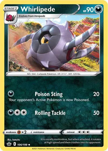 Sword & Shield Chilling Reign 106/198 Whirlipede