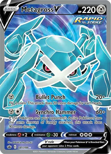 Sword & Shield Chilling Reign  181/198 Metagross V (Full Art)