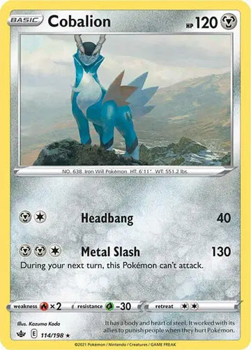 Sword & Shield Chilling Reign 114/198 Cobalion