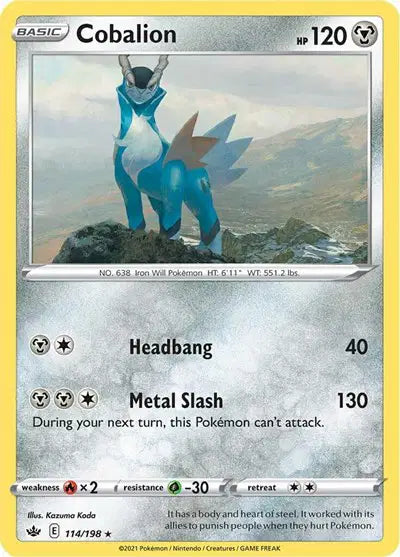 Sword & Shield Chilling Reign 114/198 Cobalion