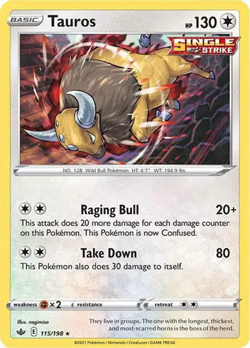 Sword & Shield Chilling Reign 115/198 Tauros