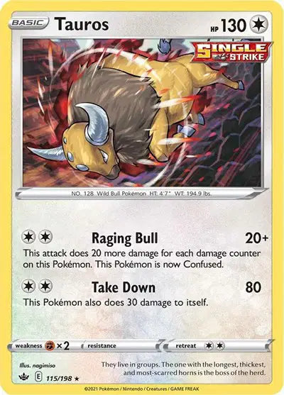 Sword & Shield Chilling Reign 115/198 Tauros