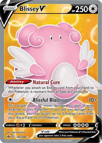 Sword & Shield Chilling Reign 182/198 Blissey V (Full Art)