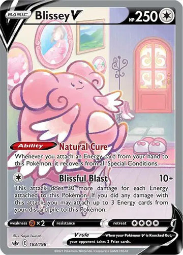Sword & Shield Chilling Reign 183/198 Blissey V (Alternate Full Art)