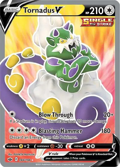 Sword & Shield Chilling Reign 184/198 Tornadus V (Full Art)