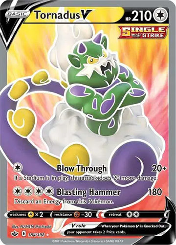 Sword & Shield Chilling Reign 184/198 Tornadus V (Full Art)