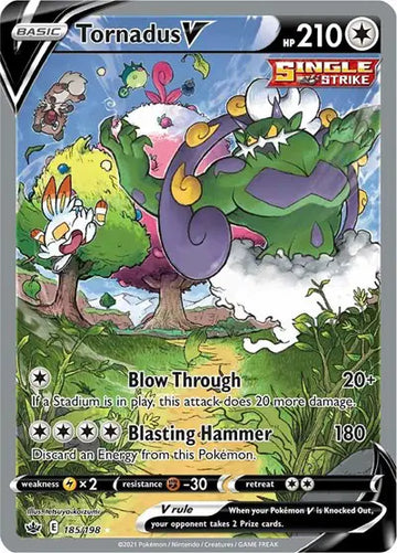 Sword & Shield Chilling Reign 185/198 Tornadus V (Alternate Full Art)