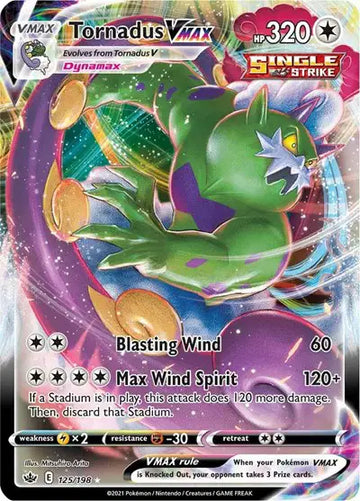 Sword & Shield Chilling Reign 125/198 Tornadus VMAX