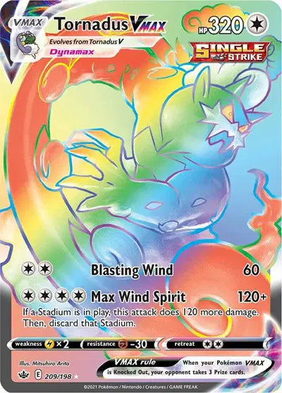 Sword & Shield Chilling Reign 209/198 Tornadus VMAX (Secret)