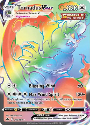 Sword & Shield Chilling Reign 209/198 Tornadus VMAX (Secret)