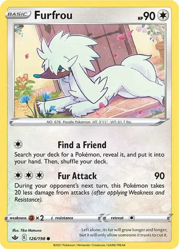 Sword & Shield Chilling Reign 126/198 Furfrou