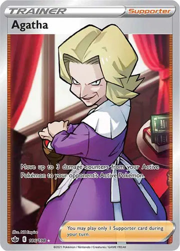 Sword & Shield Chilling Reign 186/198 Agatha (Full Art)