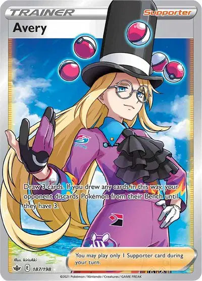 Sword & Shield Chilling Reign-187/198 Avery (Full Art)