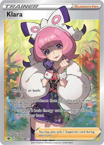 Sword & Shield Chilling Reign 194/198 Klara (Full Art)