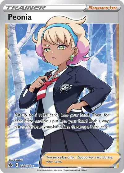 Sword & Shield Chilling Reign 196/198 Peonia (Full Art)