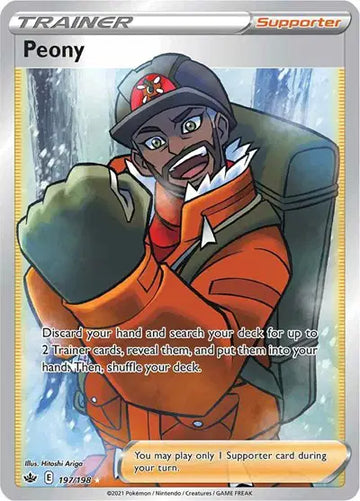 Sword & Shield Chilling Reign 197/198 Peony (Full Art)