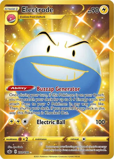 Sword & Shield Chilling Reign 222/198 Electrode (Secret)