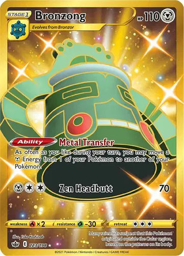 Sword & Shield Chilling Reign 223/198 Bronzong (Secret)