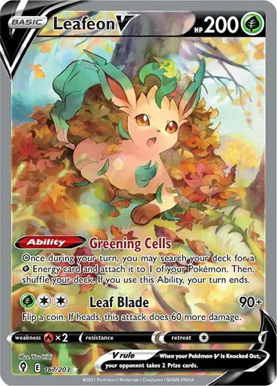 Evolving Skies-167/203 Leafeon V (Alternate Full Art)
