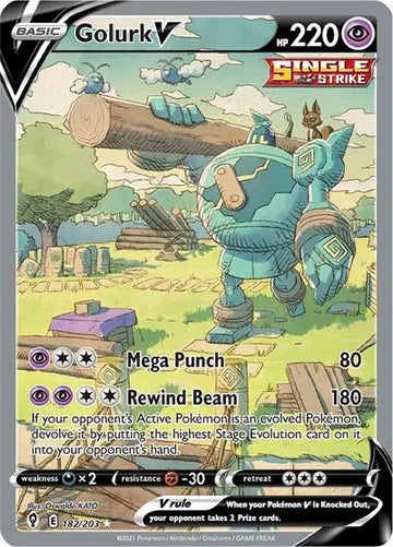 Evolving Skies-182/203 Golurk V (Alternate Full Art)