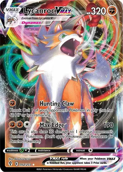Evolving Skies 092/203 Lycanroc VMAX