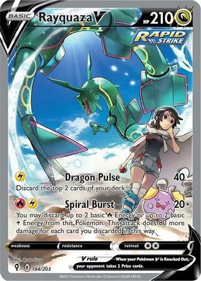 Evolving Skies-194/203 Rayquaza V (Alternate Full Art)